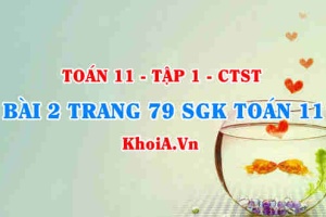 Bài 2 trang 79 SGK Toán 11 Tập 1 Chân trời sáng tạo